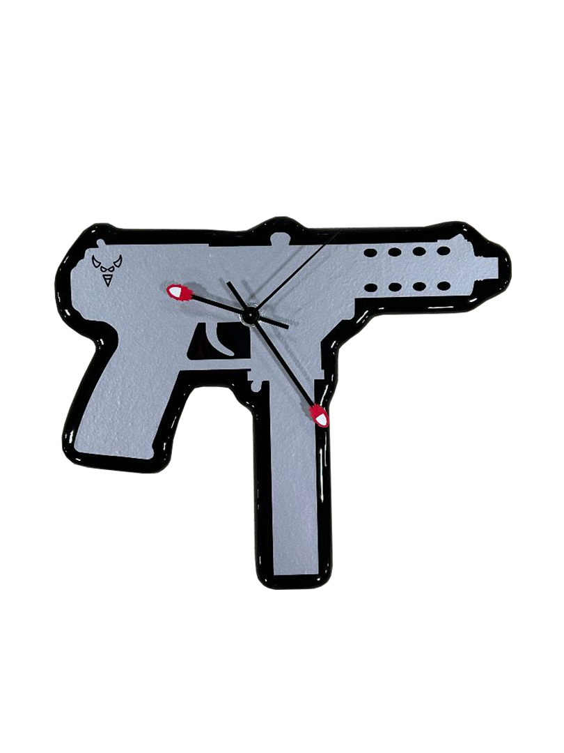 SILVER TEC-9 CLOCK