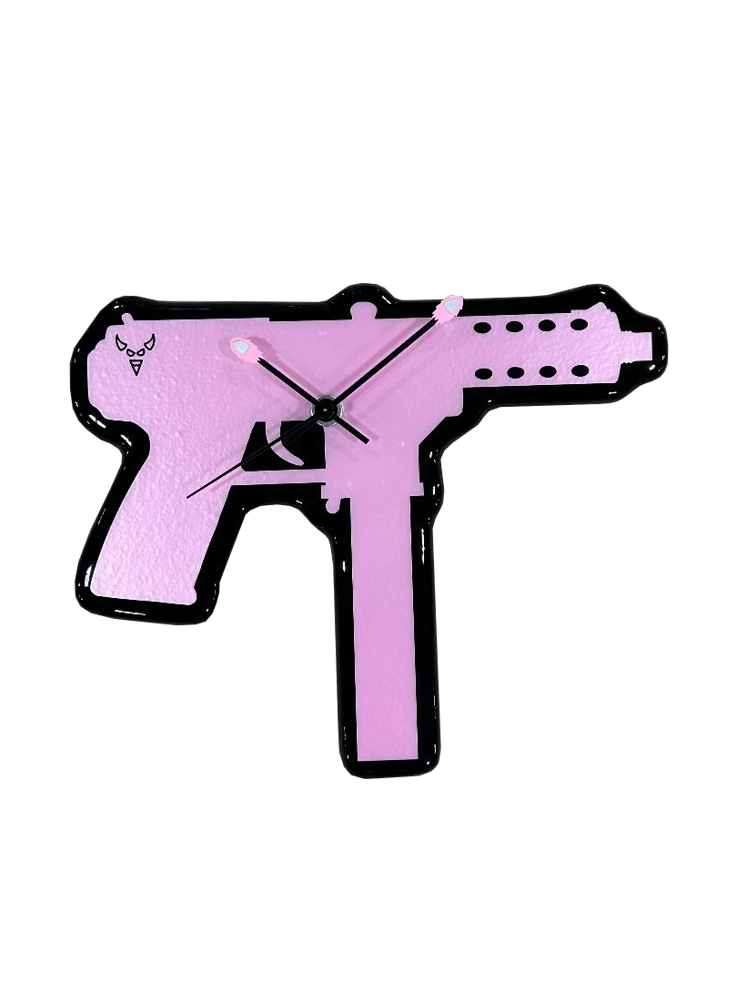 PINK TEC-9 CLOCK