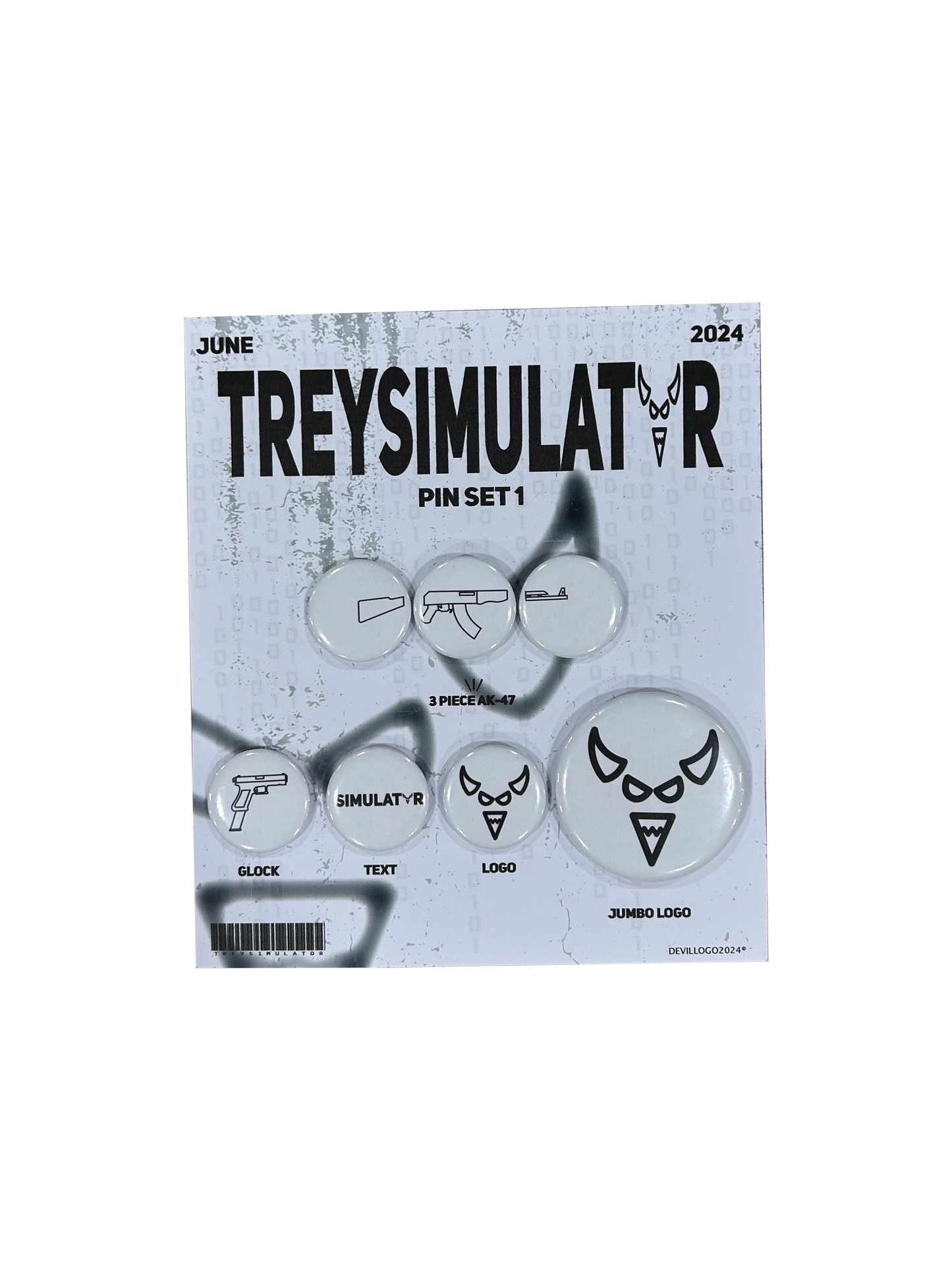 PIN SET #1 - DEVIL LOGO