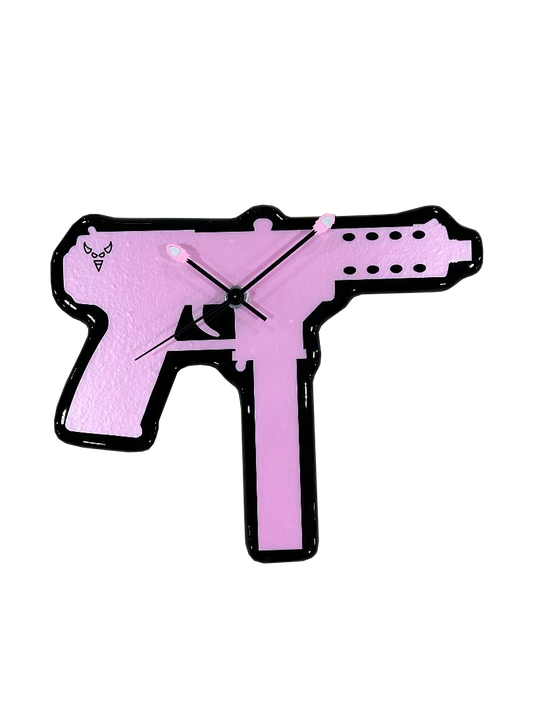 PINK TEC-9 CLOCK